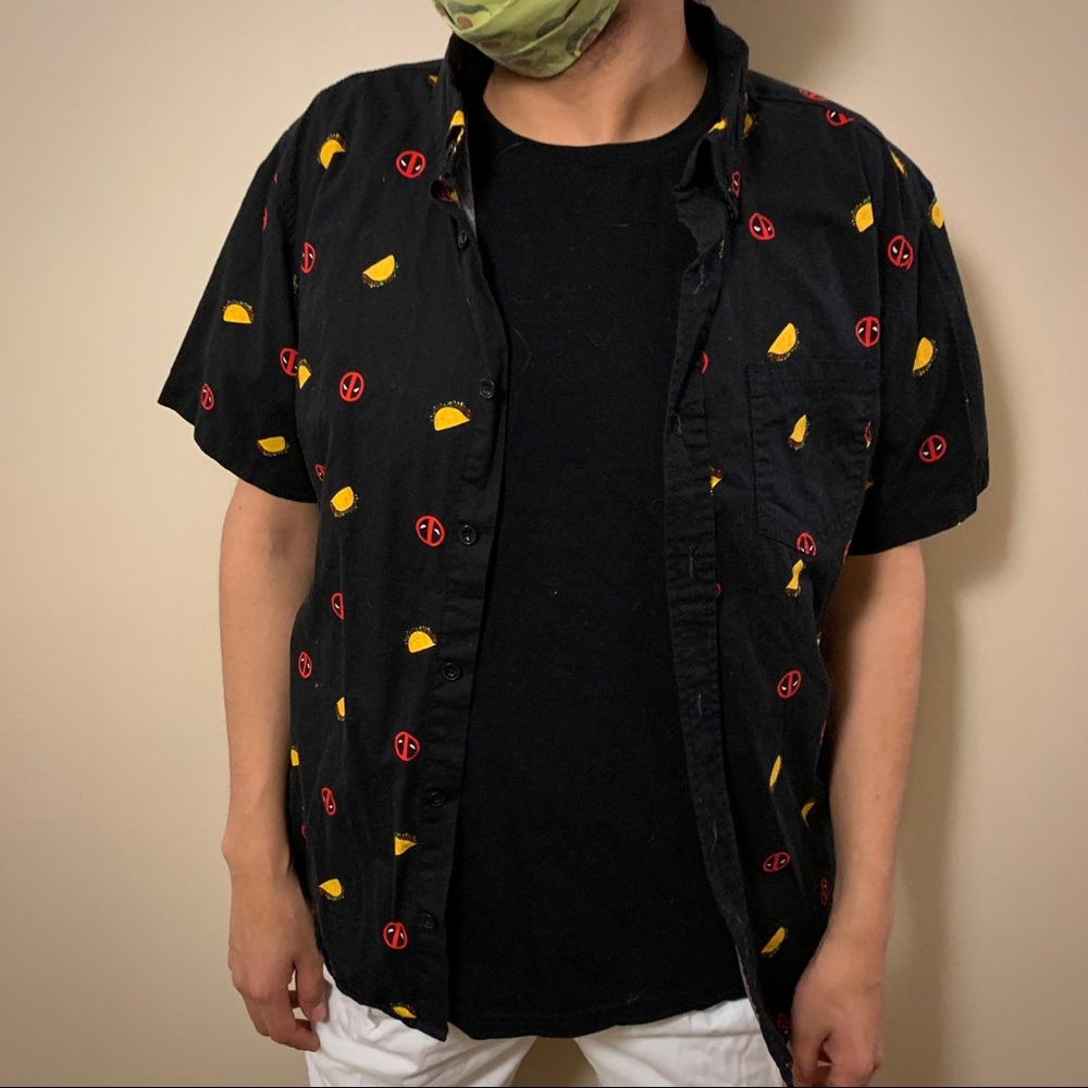 Deadpool button up t-shirt
